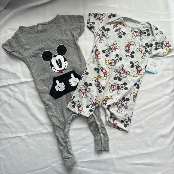 FINAL SALE!! NWT Disney Baby Set of Two Mickey Mouse Onesies, Size 24 Months! - Picture 1 of 11